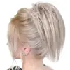 Peluca de Moño de Pelo de Nido de Pollo Transfronterizo, Moño Esponjoso, Pinza de Pelo de Fibra Sintética Multicolor, Cola de Caballo Alta Fuente, Peinado de Chica Picante