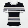 La tela para ropa de negocios de moda de primavera y verano de fábrica se siente suave y clara, con rayas de cuentas modal