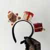 Headdress de Natal de Princesa Fugitiva Bola de Pelo Galhos Aro de Cabelo Fofo Cogumelo Sino Alfinete de Cabelo de Veado Faixa de Cabeça de Alce Acessórios de Cabelo