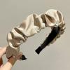 Diadema Plisada Corona Alta de Gipsofila para Mujer, Nuevo Pasador Francés Vintage de Estilo Veraniego para Celebridades de Internet, Diadema Elegante