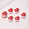Joias de Resina Diamante Desenho Animado de Natal para Unhas Floco de Neve Fofo Chapéu Papai Noel Acessórios para Unhas DIY