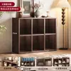 Estante de Livros Armário de Grade Doméstico Armário de Armazenamento Multicamadas Armário Lateral Integrado de Parede Armário de Armazenamento de Chão Armário de Armazenamento Simples para Sala de Estar