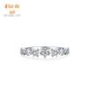 Anel de prata esterlina s925 com micro incrustações de estrela, feminino, europeu e americano, leve, luxuoso, com combinação perfeita, anel de boca fechada, joias de mão para celebridades da Internet