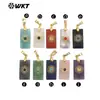 Wt-P2011 Exportación Más Vendido Pequeño Sol Dorado Incrustado Piedra Natural de Colores Colgante Rectangular Accesorios Hechos a Mano