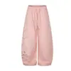 Calça atlética casual Magic Bear estilo retrô americano para street dance e hip-hop, perna reta, modelagem solta, perna larga com estampa de estrelas