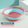 Bacia Colorida Doméstica Multifuncional Dobrável para Armazenamento Bacia de Plástico Bacia Dobrável Portátil Espessa Durável