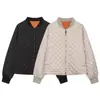 Atacado de fabricante de roupas femininas transfronteiriço 2026 nova jaqueta curta reversível casual solta estilo europeu e americano