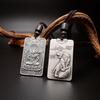 Fu's Plata Pura 999 Estatua de Buda de los Doce Signos del Zodíaco Colgante de Plata Juego de Collar para Hombres y Mujeres, Collar de Buda Regalo, Buda del Año de Nacimiento del Zodíaco