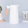 Termo Casero de Moda Nórdica con Asa de Madera, Portátil, Revestimiento de Vidrio, Hervidor de Agua Caliente, Gran Capacidad, Pantalla de Temperatura Inteligente, Cafetera
