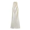 Comércio Exterior Transfronteiriço Roupas Femininas 2026 Novo Estilo Europeu e Americano Elegante e na Moda Vestido Midi Gola Halter 2070100