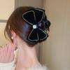 Grampo de cabelo com laço preto Advanced Sense Delicado Joker Ribbon Hairpin Fashion Back Head Shark Clip Headwear Atacado