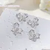 Famosos en Internet adornos para uñas de mariposa de doble capa, tridimensionales, incrustados con diamantes, láser inteligente, color hielo transparente, mariposa, decoración de uñas DIY