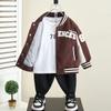 4941 Ropa Exterior de Primavera para Bebé 2026 Nuevo Estilo Primavera y Otoño Estilo Universitario Uniforme de Béisbol Ropa Exterior Infantil Chaquetas para Niños
