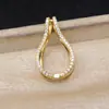 Accesorios DIY Joyería de Perlas Plata S925 Jaula de Perlas No Porosa Soporte Vacío en Forma de U Soporte para Colgante de 13mm Jg6097