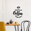 Pegatinas de pared acrílicas decorativas con espejo inglés de café amazónico transfronterizo, pegatinas de diseño de fondo de pared de restaurante de cocina