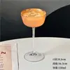 Copa de Vidrio Retro de Nicho con Base Alta y Acabado de Lujo, Especialmente Elaborada para una Margarita Ligeramente Embriagadora, Copa para Cóctel de Champaña Espumoso