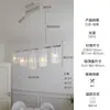 Lámpara de araña de diseño creativo de alta gama para restaurante, lámpara larga de estilo retro color crema de lujo francés, lámpara para isla de bar