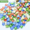 Mosaico de vidro diy grão pequeno cristal auto-colar ornamento material artesanal porta-velas pai filho