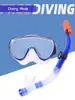 Gafas de buceo para adultos de marco grande, máscara integrada, tubo de snorkel semi-seco impermeable, equipo para aguas poco profundas, traje de snorkel