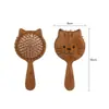 Pente popular de sândalo natural com dentes semelhantes a unhas para massagem no couro cabeludo e estimulação dos meridianos, apresentando dentes grossos e um design de madeira portátil; disponível no fabricante em estoque