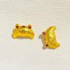 Cuentas de oro arena de alto color con agujero pasante de serpiente, estrella de la suerte para levantar, deslizantes, gato pequeño acostado, cuentas de cuerno para bolsa, accesorios para pulsera de mano DIY