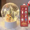 Luz Noturna de Bola de Cristal de Natal Enfeites para Decoração de Árvore de Natal Papai Noel Atividades de Sala de Estar Materiais DIY Feitos à Mão