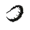 Faixa de Cabelo Bolha em Fio com Pérolas Florais Estilo Chanel para Mulheres, Presilha de Cabelo Versátil e Elegante, Faixa de Cabelo Dentada Antiderrapante