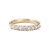 Europa e Estados Unidos best-seller luxo leve diamante ins moissanita anel feminino moda S925 prata esterlina banhado a ouro Anel Moisan