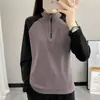 Camiseta Térmica de Base para Mujer, Forrada de Polar, para Deportes al Aire Libre, Montañismo, Combinación de Colores, Ropa para Correr y Fitness de Primavera, Otoño e Invierno