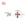 Brincos de Titânio F136 Liga G23 Cruz Espinhada Coração Studs para Orelha Lábio Sobrancelha Joias para Body Piercing