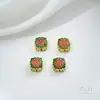 Mariposa Dorada de Cobre con Esmalte que Conserva el Color, Nube Propicia, Loto, Nudo Chino, Carácter de Bendición Nube Trasera, Cuentas Espaciadoras de Cloisonné, Accesorios para Manualidades