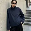 Jaqueta curta estilo americano, caimento solto, ombros retos, gola alta, com zíper, para mulheres, leve e modeladora, top casual feminino, jaqueta de trabalho moderna