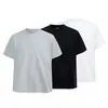 Camiseta Ligera de Manga Corta con Sensación de Hielo de Sorona para Hombre, Verano, Marca de Tendencia Americana, Estilo Japonés, Color Sólido, Simple, Cuello Redondo, Camiseta, INS