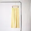 Calça Wide-Leg Estilo Conto de Fadas para Mulheres, Novo Modelo de Verão, Calça de Terry Listrada, Cintura Alta, Emagrecedora, Fluida, Calça Casual de Perna Reta