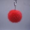 Llavero con colgante de bola de pelo de conejo de 8 cm, colgante de piel, joyería creativa, bonito llavero de coche, venta al por mayor