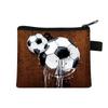 2025 Nuevo Monedero de Fútbol para Niños Bolsa Portátil para Tarjetas de Estudiante Bolsa para Guardar Monedas y Llaves Bolso de Mano de Poliéster