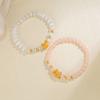 Pulsera de ópalo pulsera de cristal rosa chapada en oro con cuentas Zodiaco 2024 año de nacimiento un dragón dumpling al vapor regalo para amigas