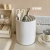 Suporte Rotativo de Facas de Cozinha Prateleira de Armazenamento Doméstica Balde de Hashis Multifuncional para Bancada Gaiola de Facas e Hashis Caixa de Armazenamento Integrada para Facas