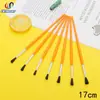 Pincel de óleo de nailon con gancho, pincel digital para óleo, pincel de vinilo para pintar muñecas, pincel para pintar yeso, cabeza plana