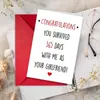 Compra Directa Transfronteriza de un Conjunto Divertido de Tarjeta de Felicitación de Aniversario y Sobre, Tarjeta de Bendición Divertida para Parejas que Celebran 365 Días de Amor, con Bromas Humorísticas entre la Pareja