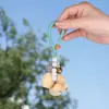 Kit de Materiales DIY para Carrillón de Viento de Cáscara de Fruta Natural Llavero Sanador de Cáscara de Fruta de Planta Hecho a Mano Colgante para Bolso