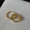 Pendientes Retro de Hip-Hop Anudados Diseño de Nicho Estilo Genial Personalidad Sencilla Pendientes Anudados de Círculo Pendientes Geométricos