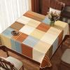 Mantel Cuadrado Estilo Americano Impermeable a Prueba de Aceite Lavable Resistente al Calor 2025 Nuevo Estilo Retro Cubierta para Mesa Cuadrada Mesa de Café