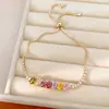 Pulsera ovalada extensible con incrustaciones de circonita, sensación de lujo ligero de nicho de alta gama, accesorio de mano versátil simple y elegante al por mayor