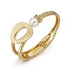 Pulseira de Pérola Design Original Estilo Europeu e Americano Pulseira Assimétrica Transfronteiriça Ouro com Diamantes Atacado de Fábrica Joias