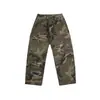 Calças de Trabalho Camufladas Lavadas Rasgadas Estilo Retrô Americano Whsddy3 para Homens, Calças Retas Largas para Primavera e Outono K991