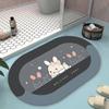 Alfombra de Barro Diatomeas Imitación Felpudo para Puerta de Casa Alfombrilla Absorbente para Pies Alfombrilla para Frotar Pies de Baño Alfombrilla para Suelo de Casa Alfombra con Estampado de Dibujos Animados