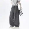 Pantalones holgados para hombre, estilo fino de verano, marca de moda, paracaidistas rectos estilo americano, secado rápido, retazos, pantalones casuales, pierna ancha, largos, de moda