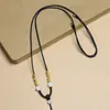 Cordão para Pingente de Ágata Branca, Tecido à Mão com Fio de Ouro, Cordão Fino para Pingente de Jade para Homens e Mulheres