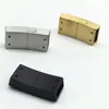 Cierre Plano Magnético de Acero Inoxidable 316 con Agujero para Clavo, Conector para Pulsera de Cordón de Cuero, Accesorios para Joyería DIY al por Mayor